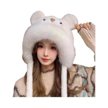 Imagem de Conjunto De Cachecol E Gorro Feminino 2 Em 1: Cachecol Quente De Inver