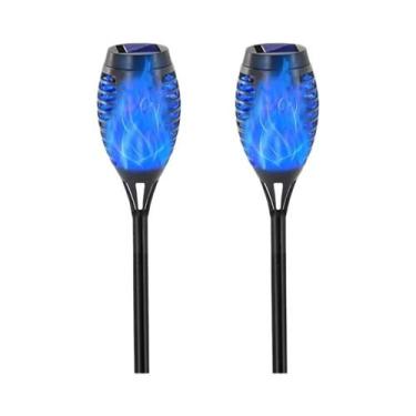 Imagem de Luzes De Tocha Solar RGB À Prova d'Água, Pacote Com 6, 12 LEDs, Decora