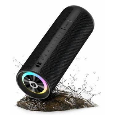Imagem de Caixa de som bluetooth basike 30w led à prova d'água - preto