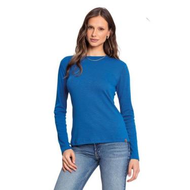 Imagem de Blusa Feminina Manga Longa Ribana Canelada Tam P ao GG - Mensageiro do