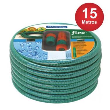 Imagem de Mangueira jardim 15 metro tripla camada reforçada acompanha esguicho e