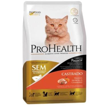 Imagem de Ração ProHealth Para Gatos Adultos Castrados Sabor Frango, Abóbora e C
