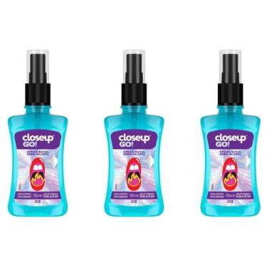 Imagem de Spray Bucal Ice Zero Álcool Close Up Go 35ml Kit com 3