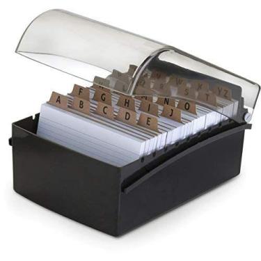Imagem de Fichario De Mesa C/Base Plastica 5X8 Preto - MAXCRIL