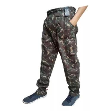 Imagem de Calça Masculina Camuflada Pesca Caça Brim Exercito Militar - jucmen, G