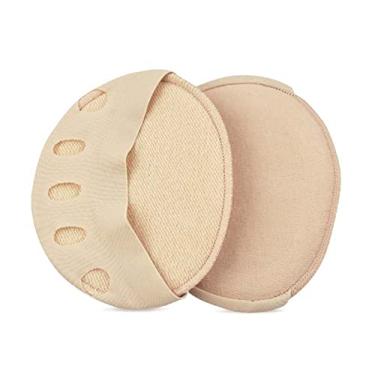 Imagem de Almofadas metatarsais, Cinco dedos dos pés adeques para mulheres saltos altos meia palmilhas calos Calos pé dor cuidado absorve shock meias toe pad insertos (Color : 1Pair Beige)