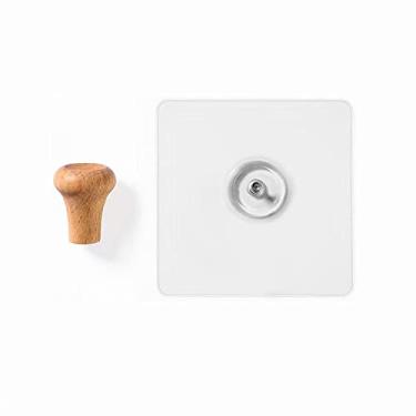 Imagem de KK5 Ganchos de parede autoadesivos, ganchos para chapéu, ganchos de madeira, ganchos de parede, cabide decorativo para banheiro, quarto, cozinha, escritório, porta, armário, guarda-roupa, entrada, impermeável, à prova de óleo