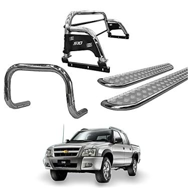 Imagem de Kit Quebra Mato+Sant Ant+Estribo Chapa-S10 94/2011 Cromo C/D