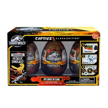 Imagem de SUNNY Kit de Ovos Surpresa - Jurassic World - 3 Ovos Surpresa, 3 Dinossauros de Plástico, 1 Escavador, 1 Manual de Instruções - Criança