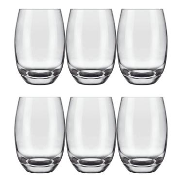 Imagem de Jogo Copo Vidro Agua Suco Vinho Cerveja 465ml Kit 6 Un