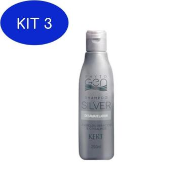 Imagem de Kit 3 Shampoo Phytogen Silver Desamarelador  250Ml