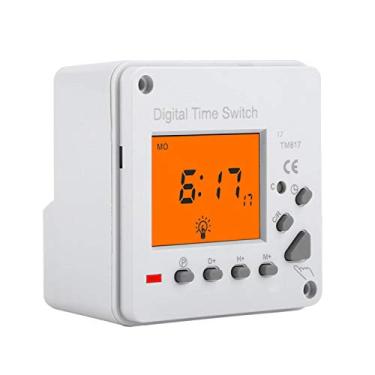 Imagem de Temporizador de bomba de água,temporizador de interruptor de controle inteligente programável durável elétrico digital com visor de luz de fundo para cozinha, carregador de telefone, lâmpadas, decoração de feriado (110V)