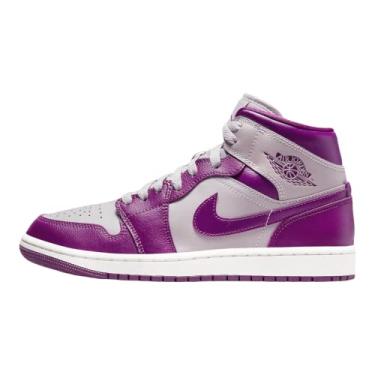 Imagem de Tênis de basquete feminino Jordan Nike Mid, Vela ameixa Amthyst Ash Red, 40