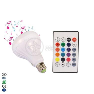 Imagem de Lâmpada Led 12W E27 Rgb Colorida Com Caixa De Som Bluetooth