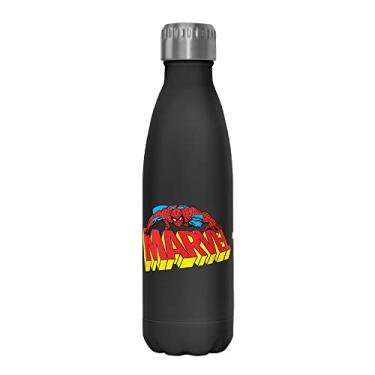 Imagem de Marvel Garrafa de água de aço inoxidável com logotipo Spidey de 482 ml, multicolorida
