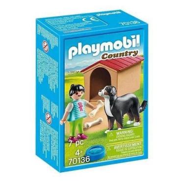 Imagem de Playmobil Country 70136 Cachorro Com Casinha E Menina 7 Pcs - Sunny Pl