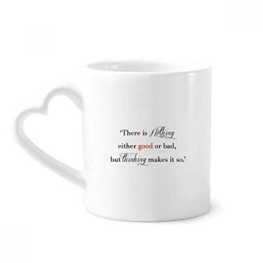 Imagem de Caneca There Is Nothing Good Or Bad de café cerâmica copo de coração de vidro