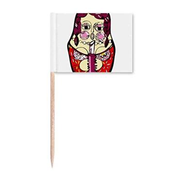 Imagem de Bonecas russas russas da Rússia com palito de dente para decoração de festa
