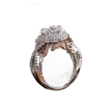 Imagem de COSJOOHY Anéis de compromisso Anel de eternidade Prata esterlina Anel de zircônia cúbica Imitação de Diamante CZ Anel de noivado Eternidade Feminino (7)