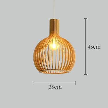 Imagem de Pendente Luminária Luzes Pingente De Madeira Cor Type B 35cm
