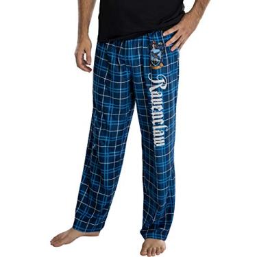 Imagem de Calça de pijama masculina Harry Potter House Crest Xadrez - Todas as 4 Casas Grifinória, Corvinal, Sonserina, Lufa-Lufa, Corvinal, P