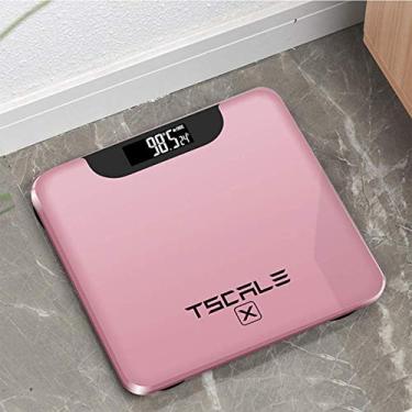 Imagem de balança de banheiro digital, balança eletrônica de peso corporal ultrafina de alta precisão, com 2 baterias para observadores de peso, cinza