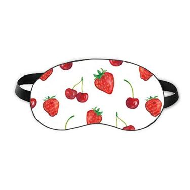 Imagem de Capa para sombra noturna macia com estampa de frutas vermelhas de morango