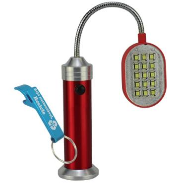 Imagem de Lanterna de LED Flexível com Imã 30 LEDS Vermelho + Chaveiro CBRN16389