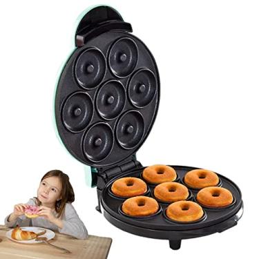 Imagem de Donut Maker Machine, Pequeno Donut Maker, dupla face faz 7 rosquinhas máquina rosquinha elétrica antiaderente para anéis cebola Shangjia