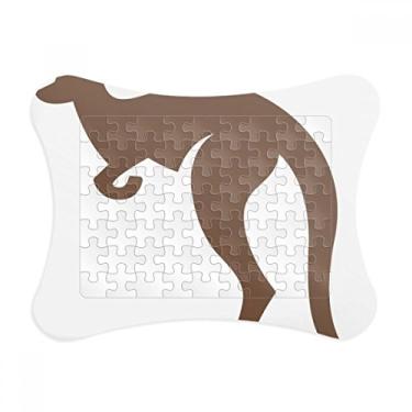 Imagem de Moldura de quebra-cabeça marrom estilo canguru sabor australiano, enfeite de quebra-cabeça