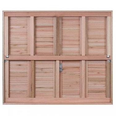 Imagem de Janela com Caixilhos Guilhotina para Vidros Quadriculados e Venezianas de Abrir Rondosul Natural