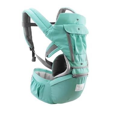 Imagem de Mochila Canguru Maternidade Bebê Bolsa Carregar Conforto Suporte Criança Costas Baby Passeio (Verde)