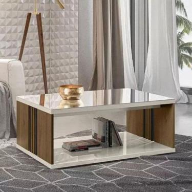 Imagem de Mesa Centro New Bonito C/espelho Avela/off White Linea