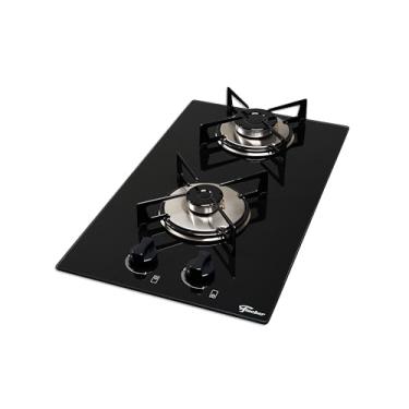 Imagem de FISCHER COOKTOP À GÁS 2 BOCAS LOFT COM SUPERVISOR DE CHAMA MESA VIDRO PRETO BIVOLT - 30371-76352