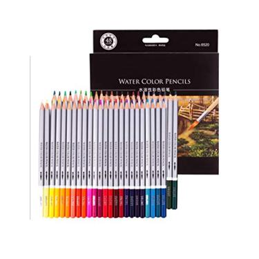 Imagem de newrong Giz de cera de madeira multicolorida colorida para adultos e crianças para artistas cores exclusivas lápis de cor 48 cores papelão caixa