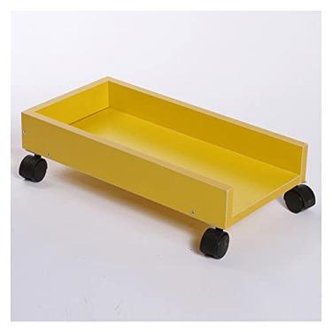 Imagem de GRFIT Suporte de CPU Suporte para PC Mainframe, Suporte de torre de PC móvel com rodas, carrinho de CPU com laterais protetoras com 4 rodas rodízios sob a mesa Suporte de torre de PC (Cor: Amarelo)