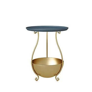 Imagem de Mesas laterais de cama armário de cabeceira quarto prateleira moderna pequena armário de armazenamento de cabeceira armário de cabeceira mesa de cabeceira mesa lateral cabeceiras (cor: caneca azul grande)