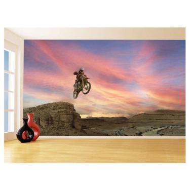 Imagem de Papel De Parede 3D Moto Cross Trilha Terra Mx 3,5M Bkm03