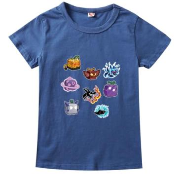 Imagem de Blox Fruits Kids Summer Camiseta de manga curta algodão para bebês meninos moda camisetas para meninas meninas roupas para adolescentes camisas chlid, B0, 13-14 Years