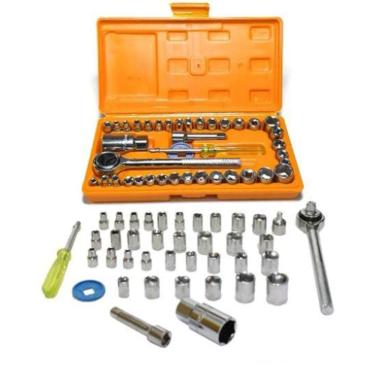 Imagem de Kit Jogo Ferramentas Chaves Catraca Completo Combinada 40Pç