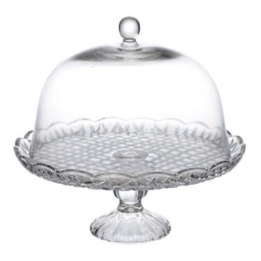 Imagem de Boleira de Vidro Centro de Mesa com tampa 31cm - Hauskraft