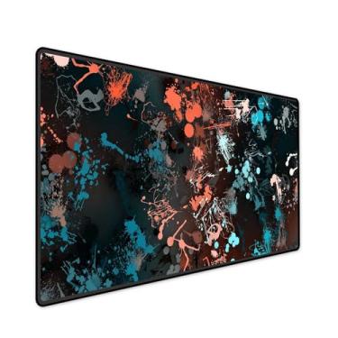 Imagem de Mouse Pad Gamer Grande Speed Anti Derrapante Profissional Desk Pad Large Wide 120x60 - Mancha Tinta