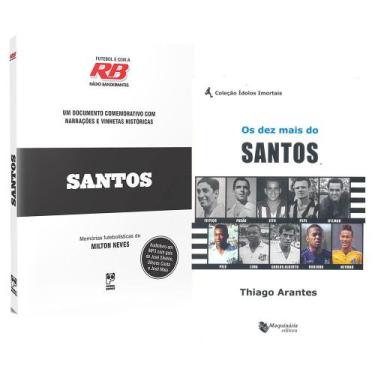 Imagem de Kit 2 Livros Históricos Santos Futebol Clube Biografia Jogadores Craqu