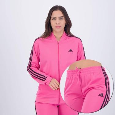 Imagem de Agasalho Adidas 3 Stripes Feminino Rosa-Feminino