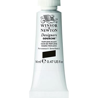 Imagem de Winsor & Newton Gouache Designer, tubo de 14 ml (13,3 g), preto perylene