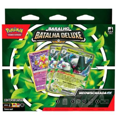Imagem de Pokémon Baralho Batalha Deluxe Meowscarada 33098 - Copag