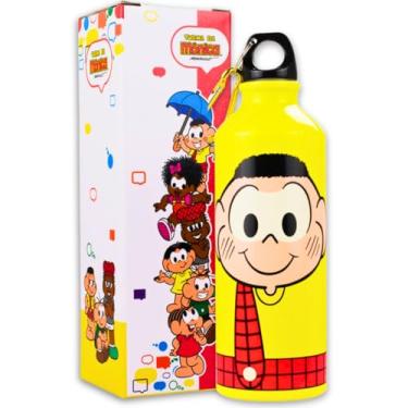 Imagem de Garrafa Garrafinha Squeeze Aluminio 500ml Turma da Monica Cebolinha Cascão Magali Sansão Dalila Original (CASCÃO)