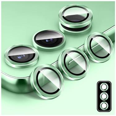 Imagem de Kucheed Protetor de lente de câmera para Samsung Galaxy A25, anéis individuais de liga de alumínio de alinhamento automático, adesivo de filme protetor de tela de vidro temperado 9H