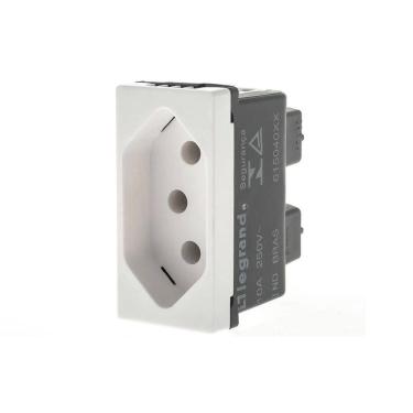 Imagem de Módulo Tomada 10A 2P+T Branca 615040Bc Pial Plus+