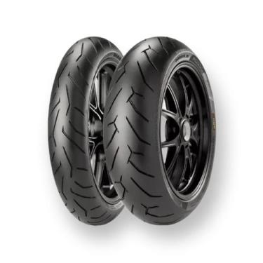 Imagem de  Par Pneu moto Pirelli Diablo Rosso Ii 120/70r17 + 180/55r17 , diablo 
